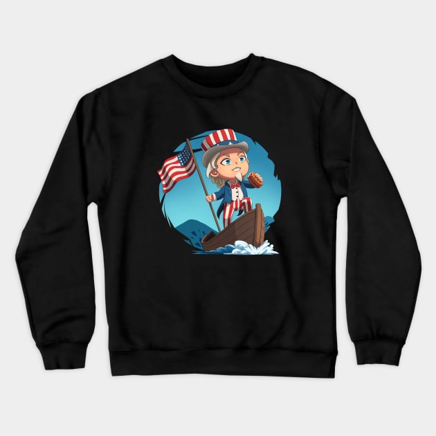 Uncle Sam Cartoon Crewneck Sweatshirt by Rothana